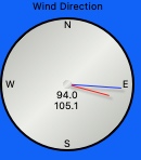 Wind direction gauge